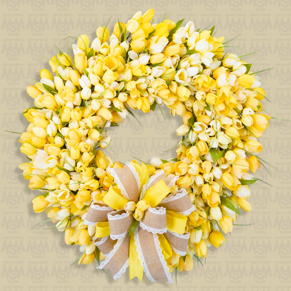 Everyday wreath, tulip wreath, Spring wreath, Summer wreath, floral, front door wreath, spring-summer, 26" W40303A