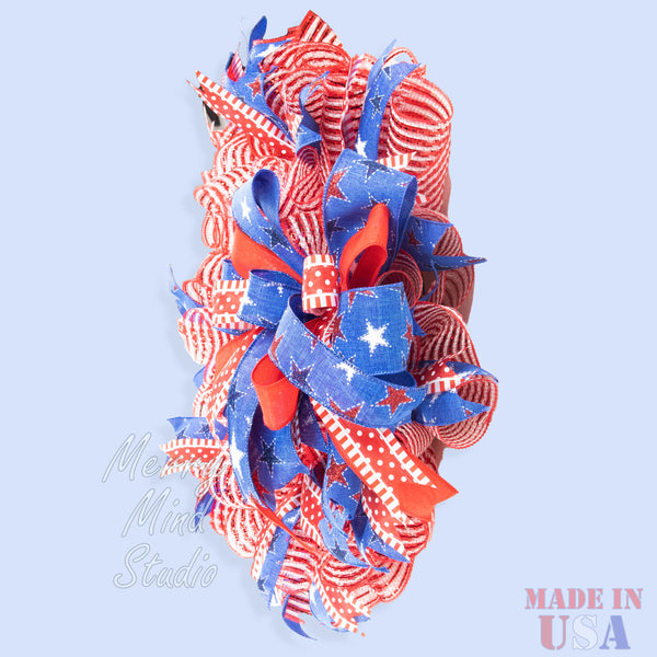 4th of July wreath, patriotic, USA, God bless the USA, 0409B
