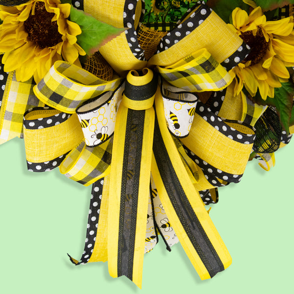 Bee wreath, honey, hive everyday, good luck, merrymindstudio W05161A