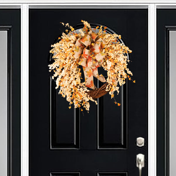 Autumn wreath, fall berries, bittersweet, flowers, door hanger, front door decor,  grapevine, 24" W10081B