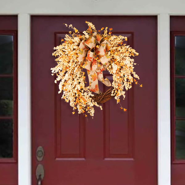 Autumn wreath, fall berries, bittersweet, flowers, door hanger, front door decor,  grapevine, 24" W10081B