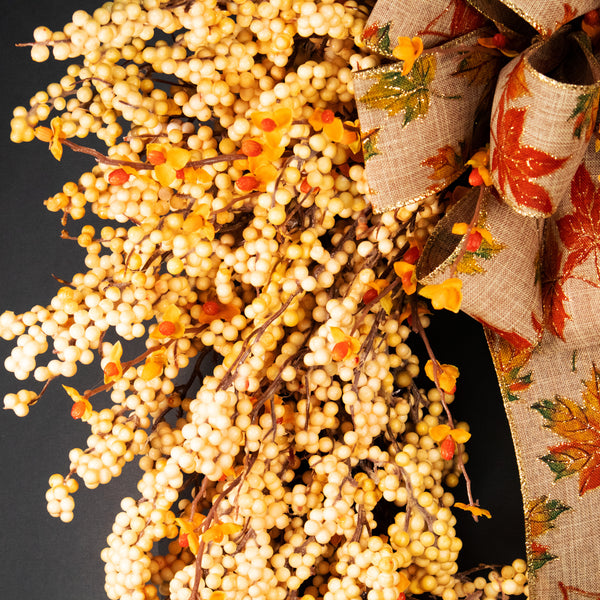 Autumn wreath, fall berries, bittersweet, flowers, door hanger, front door decor,  grapevine, 24" W10081B