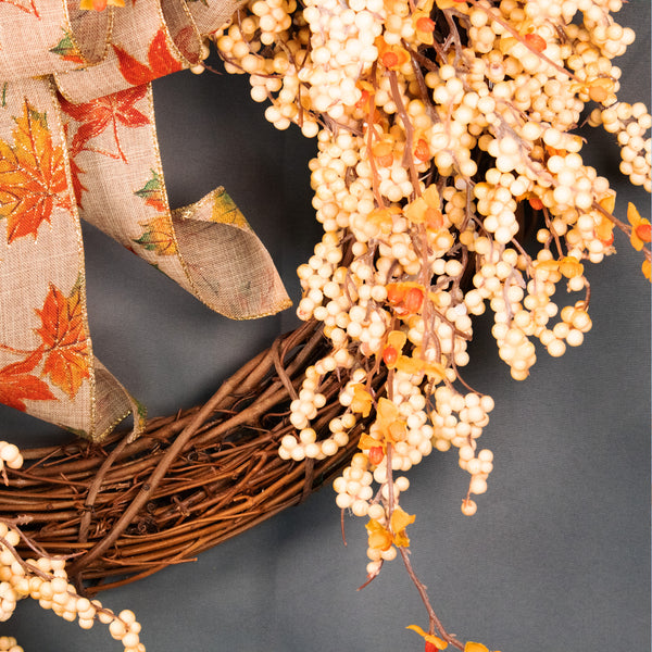 Autumn wreath, fall berries, bittersweet, flowers, door hanger, front door decor,  grapevine, 24" W10081B