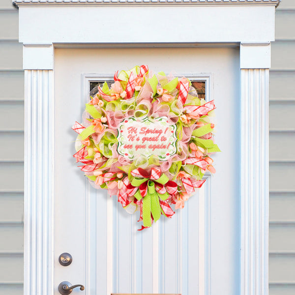Everyday wreath, Spring wreath, tulip wreath, floral, front door wreath, spring-summer, 26" W20123B