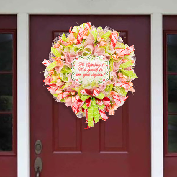 Everyday wreath, Spring wreath, tulip wreath, floral, front door wreath, spring-summer, 26" W20123B