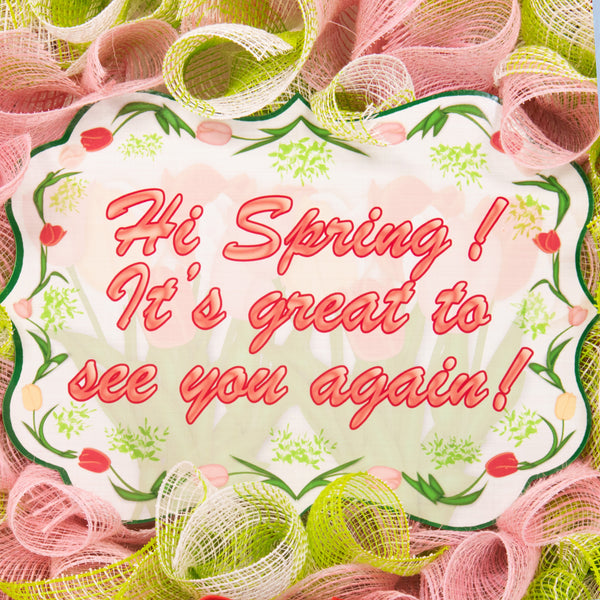 Everyday wreath, Spring wreath, tulip wreath, floral, front door wreath, spring-summer, 26" W20123B
