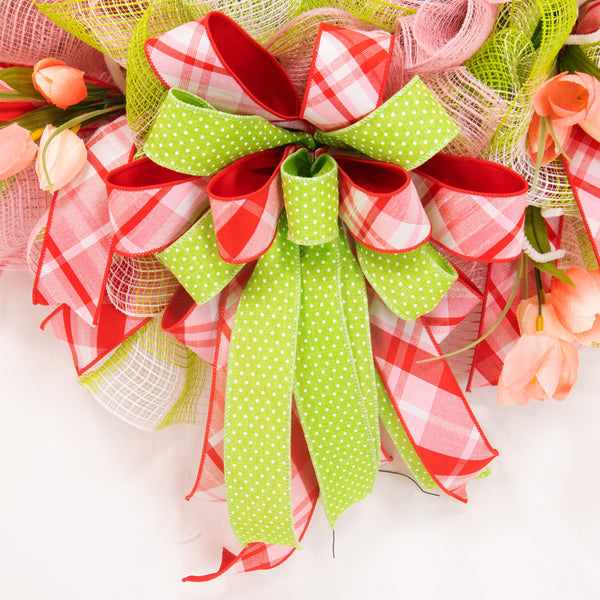 Everyday wreath, Spring wreath, tulip wreath, floral, front door wreath, spring-summer, 26" W20123B