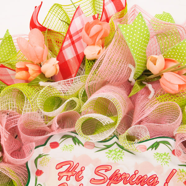 Everyday wreath, Spring wreath, tulip wreath, floral, front door wreath, spring-summer, 26" W20123B