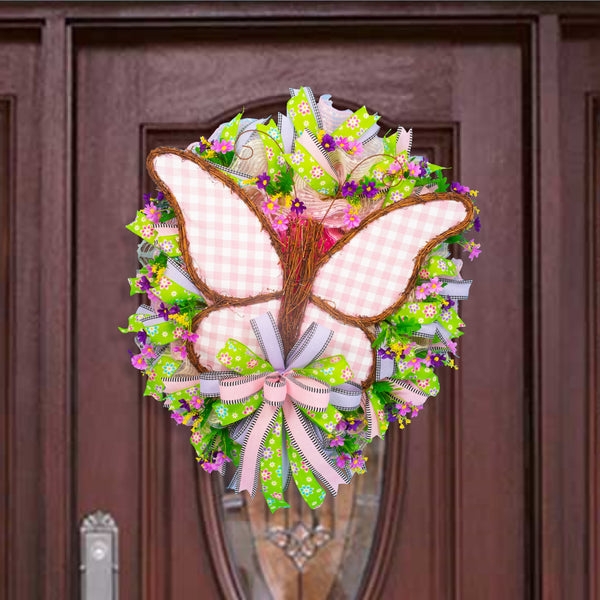Butterfly Wreath, Spring, everyday, Door Hanger, Grapevine, Floral, Farmhouse, Country, Housewarming, Front Door Wreath 27” W20318A