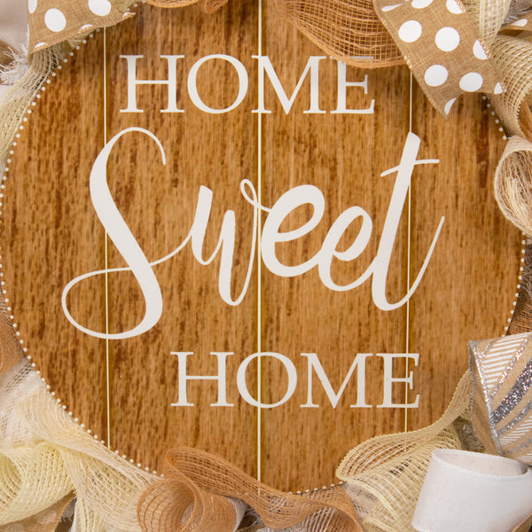 Farmhouse wreath, everyday wreath, Home Sweet Home, front door wreath, door hanger, welcome 26"  W20401A