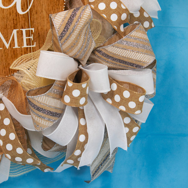 Farmhouse wreath, everyday wreath, Home Sweet Home, front door wreath, door hanger, welcome 26"  W20401A