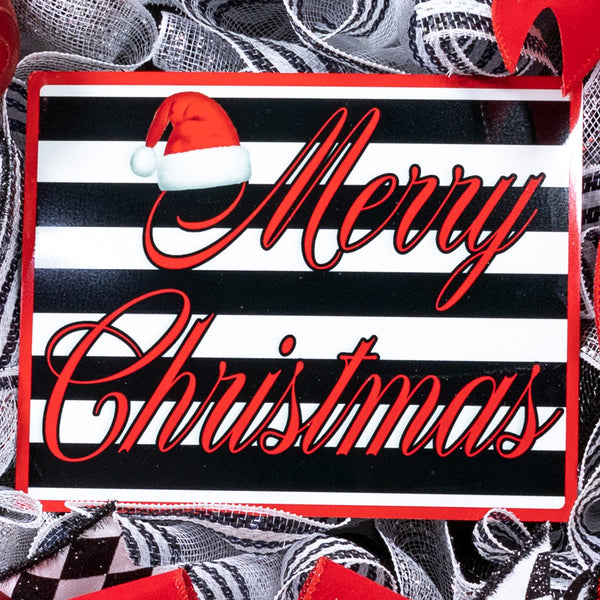 Christmas wreath luxurious, dazzling, full-bodied, XL 29" x 41" in a stunning red black motif with red balls and real pine cones.  W21127A