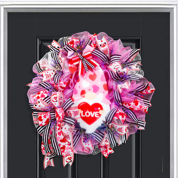 Love wreath door hanger for Valentines day, Mother's day, Birthdays, Anniversaries, 27" W30113A