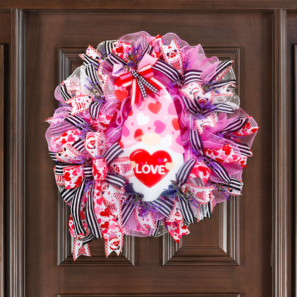 Love wreath door hanger for Valentines day, Mother's day, Birthdays, Anniversaries, 27" W30113A