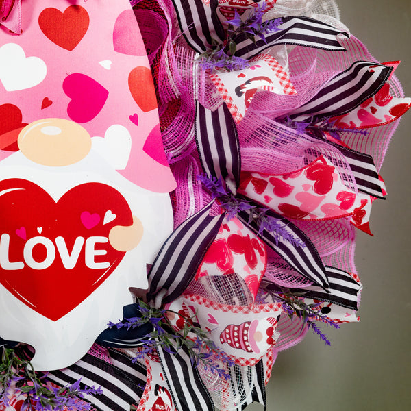 Love wreath door hanger for Valentines day, Mother's day, Birthdays, Anniversaries, 27" W30113A