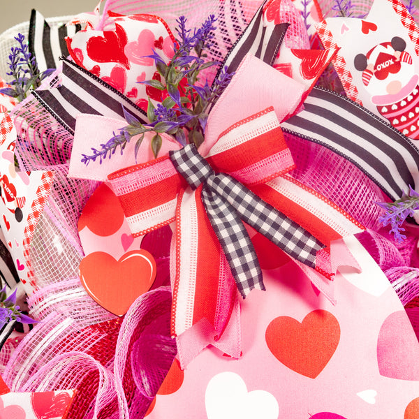 Love wreath door hanger for Valentines day, Mother's day, Birthdays, Anniversaries, 27" W30113A