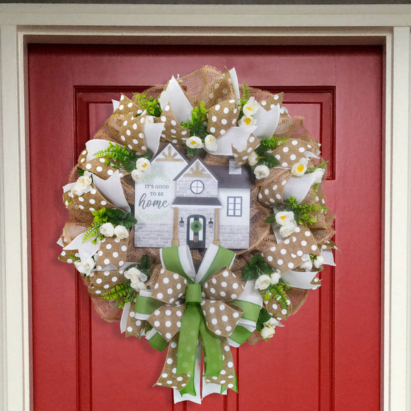 Farmhouse wreath, everyday wreath, Home wreath, front door wreath, floral, door hanger, gift, large 26"  W30212A