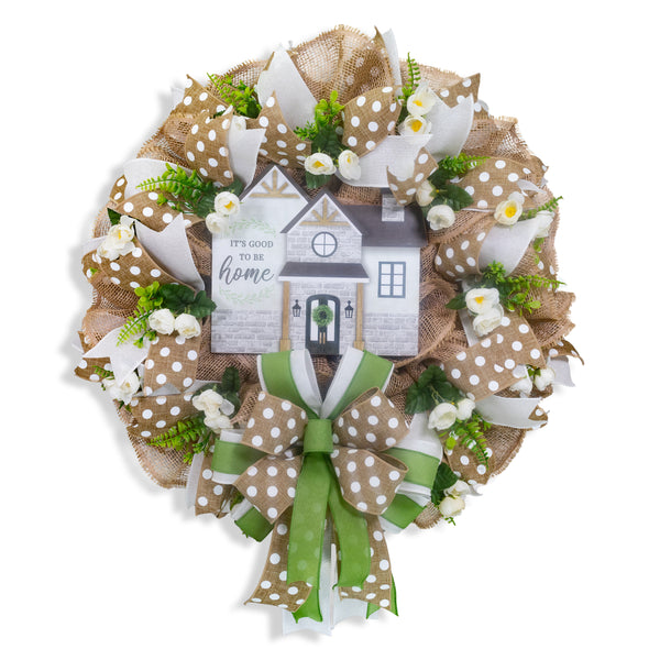 Farmhouse wreath, everyday wreath, Home wreath, front door wreath, floral, door hanger, gift, large 26"  W30212A