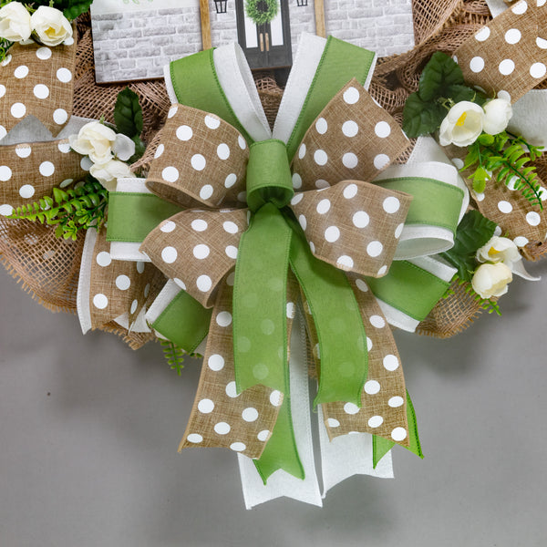 Farmhouse wreath, everyday wreath, Home wreath, front door wreath, floral, door hanger, gift, large 26"  W30212A