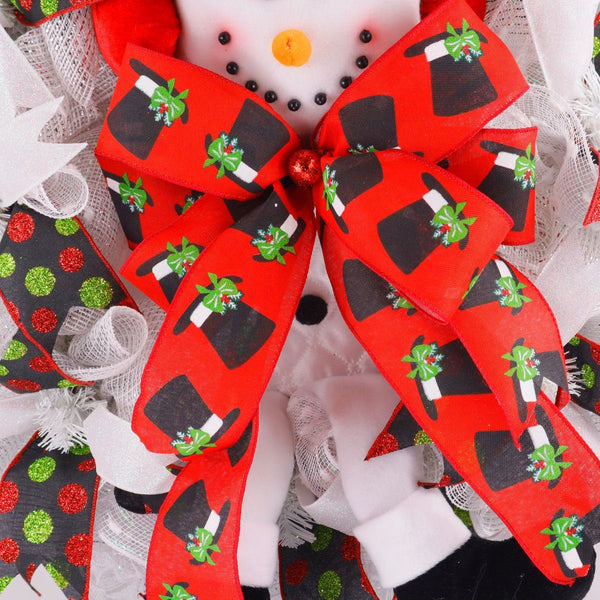 Fluffy, Happy Snowman door wreath, merrymindstudio W01011A