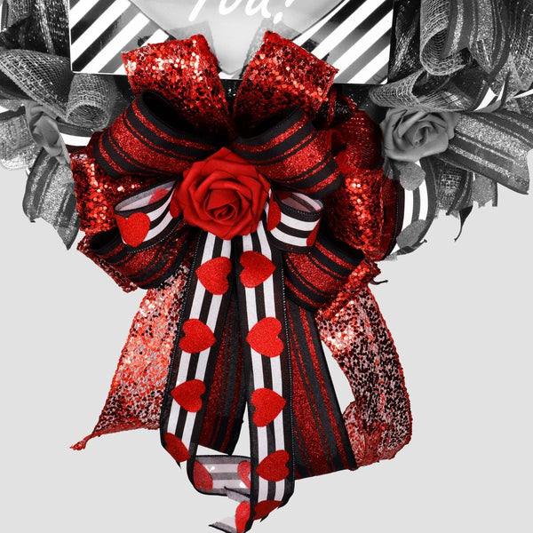 Wreath, door hanging, Mother's Day, I Love You, any love celebration, merrymindstudio, 01061