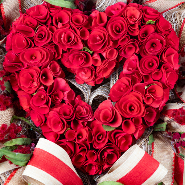 Valentine's day wreath, wreath, love wreath, front door wreath, door hanger, pink, red, black, 26". W40113A