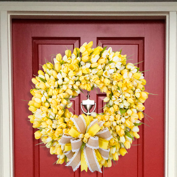 Everyday wreath, tulip wreath, Spring wreath, Summer wreath, floral, front door wreath, spring-summer, 26" W40303A