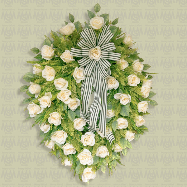 Everyday floral rose, bead grass, and sorghum wreath, Extra Large, grapevine base, 29"x 35", front door, door hanger, wall, gift. W51029A