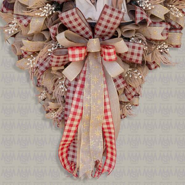 Christmas nativity wreath, Remote control lighting, Extra Large, grapevine base, 26"x 37", front door, door hanger, wall, gift. W51109A