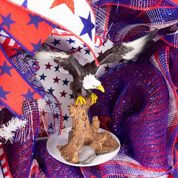 4th of July wreath, patriotic, USA, 3D eagle, USA, merrymindstudio W05071A