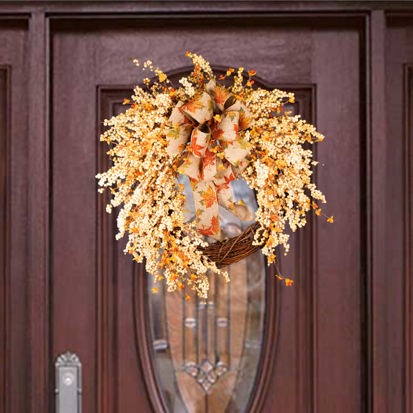 Autumn wreath, fall berries, bittersweet, flowers, door hanger, front door decor,  grapevine, 24" W10081B