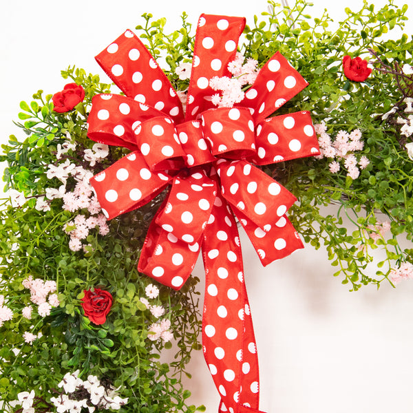 Farmhouse wreath, grapevine wreath, everyday wreath, wicker wreath, front door wreath, greenery, floral, Spring/Summer 24.5". W12261A