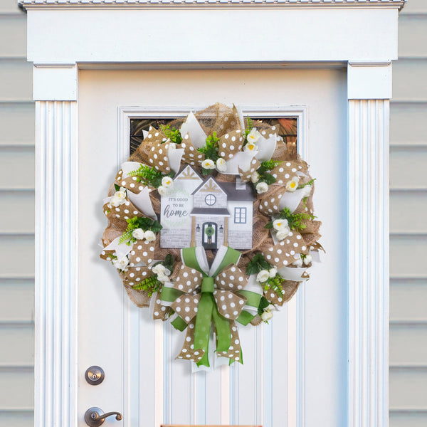Farmhouse wreath, everyday wreath, Home wreath, front door wreath, floral, door hanger, gift, large 26"  W30212A