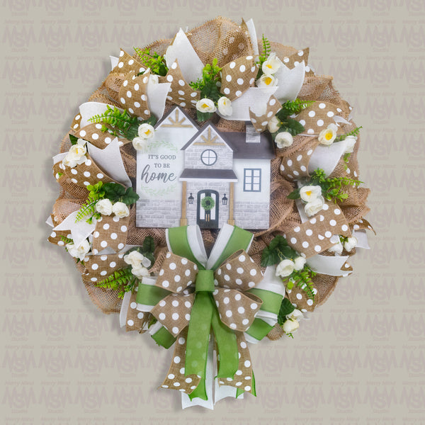 Farmhouse wreath, everyday wreath, Home wreath, front door wreath, floral, door hanger, gift, large 26"  W30212A