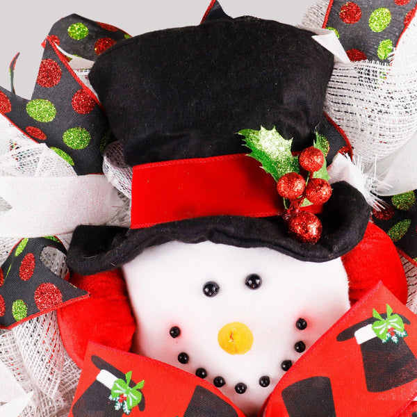 Fluffy, Happy Snowman door wreath, merrymindstudio W01011A